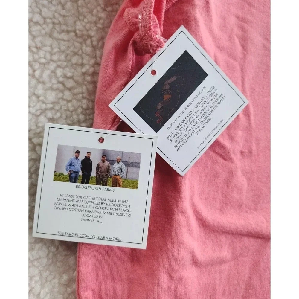 Target Black History‎ Month Kids Ruffle Sleeve Graphic Tee Size XL 14 16 Pink